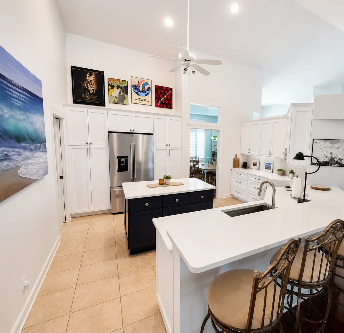 Custom kitchen renovation with quartz countertops Naples FL by 6M Design